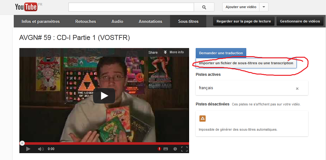 (Sous-titrage en "Closed Captions" sur Youtube) Ma méthode de sous titrage Tuto16-3abec08